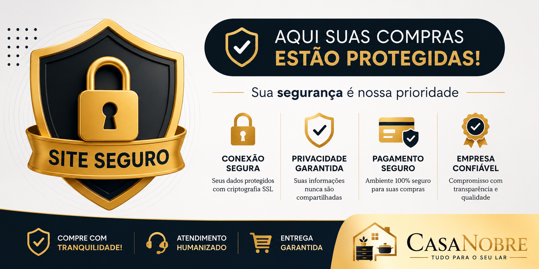 Site seguro — suas compras estão protegidas
