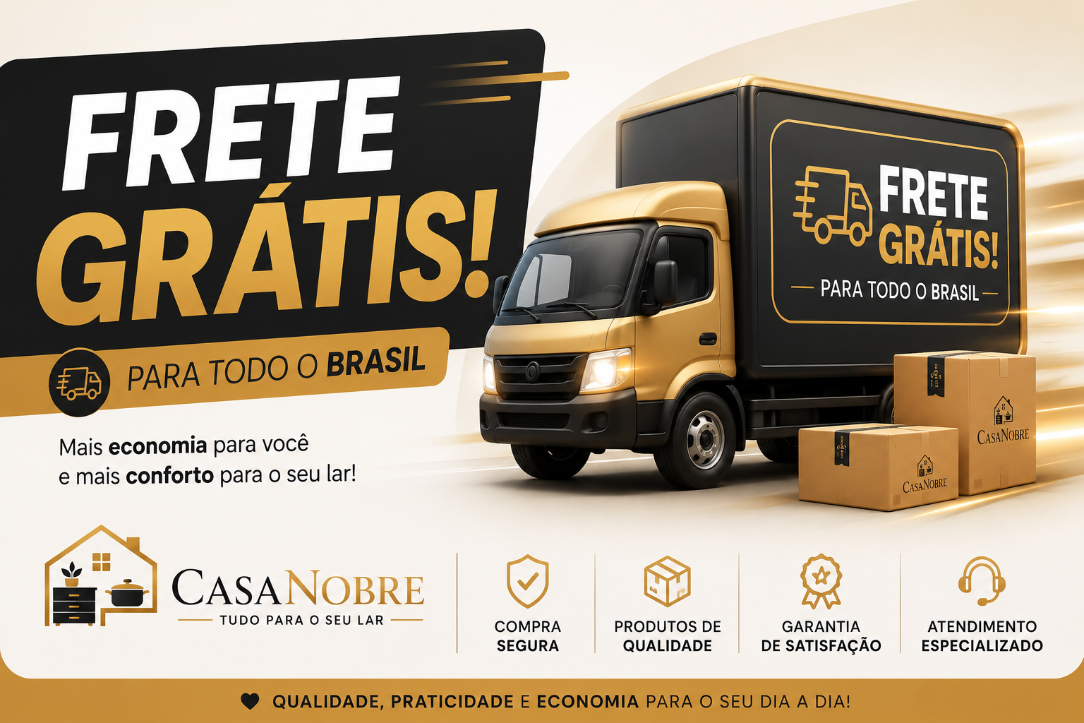 Frete grátis para todo o Brasil